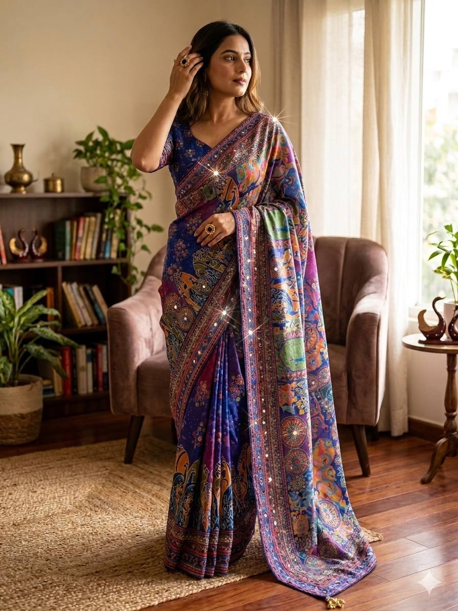R BLUE Trending stylish designer saree collection