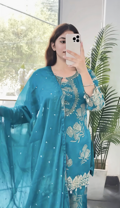 Latest Trending Georgette Top Plazo Suit