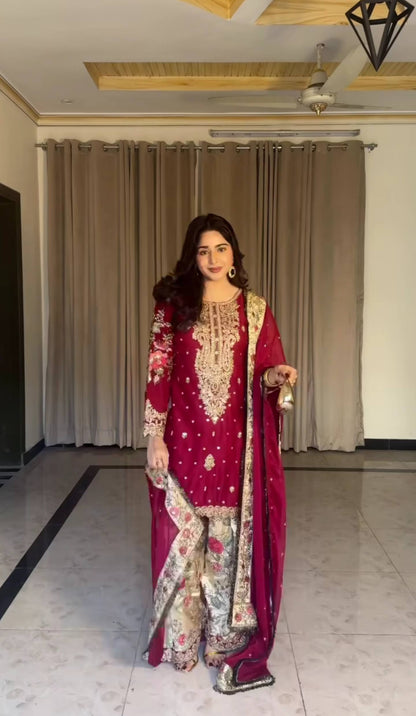 Designer Faux Georgette Patiala Suit with Heavy Sequence Embroidery – Festive Special 28 Reviews