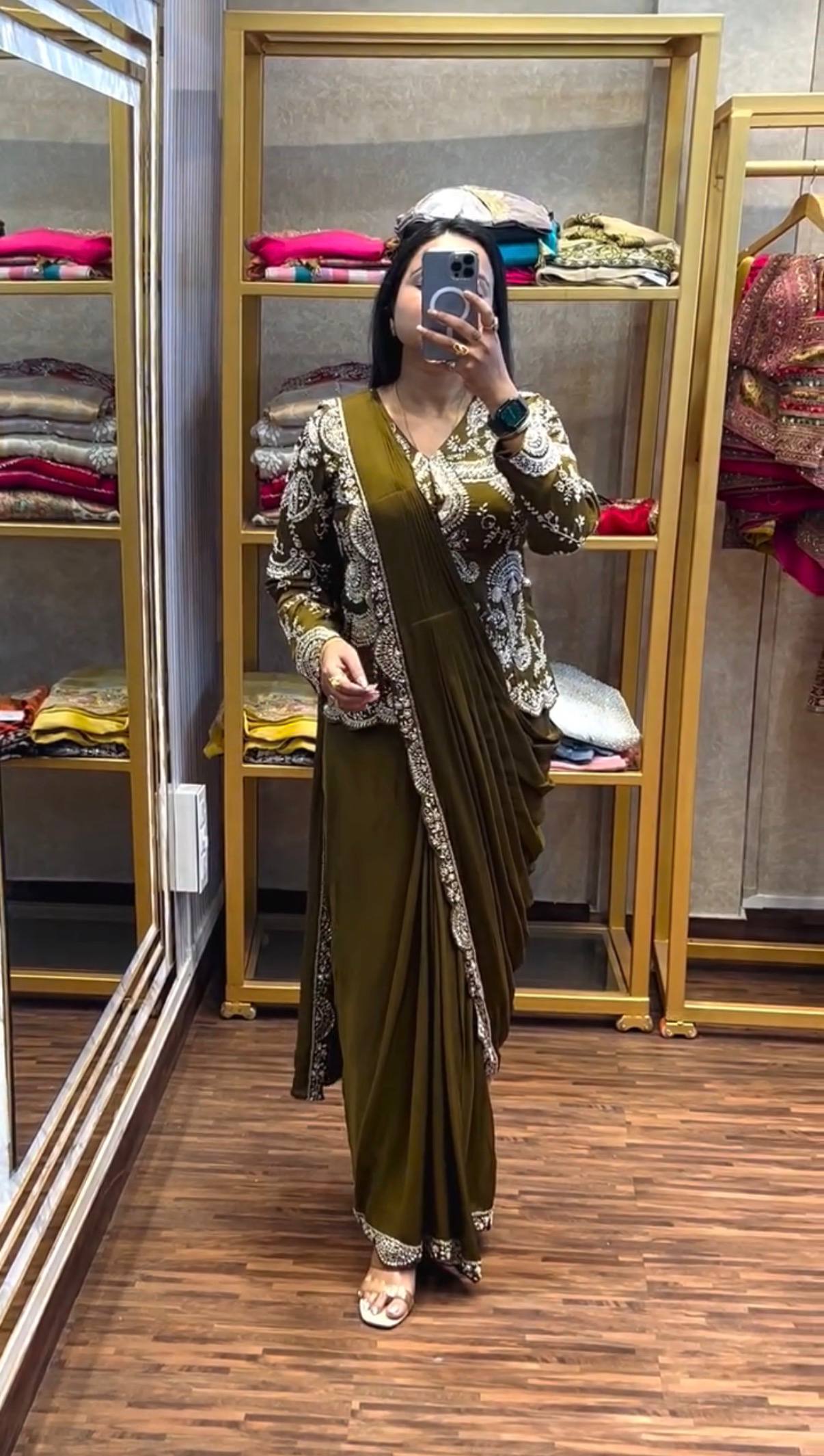 THE INDO-WESTERN DRAPE SAREE FOR WOMEN