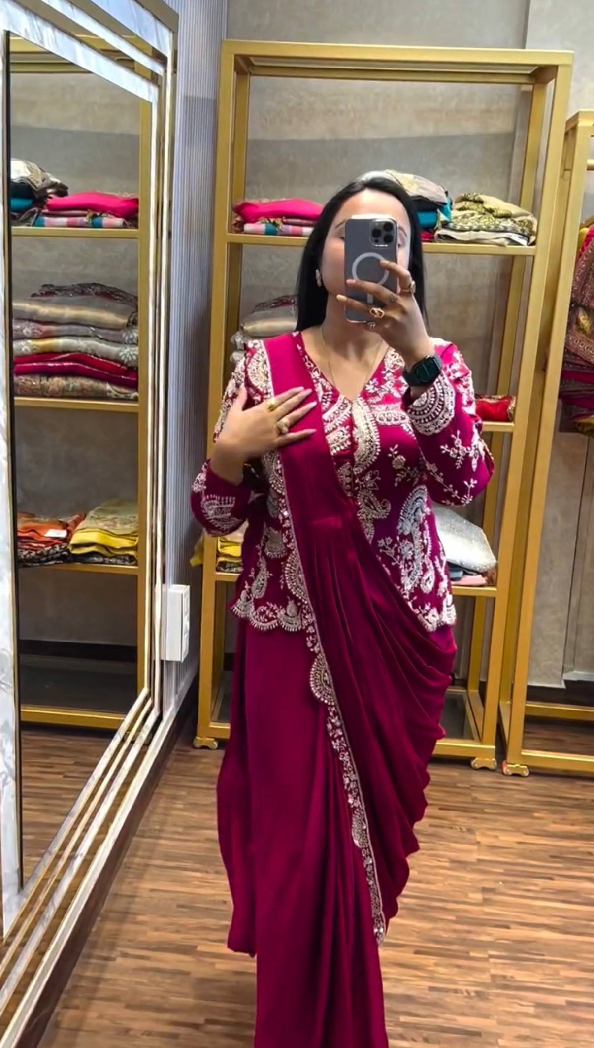 THE INDO-WESTERN DRAPE SAREE FOR WOMEN
