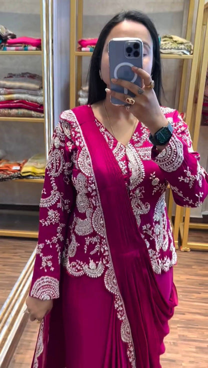 THE INDO-WESTERN DRAPE SAREE FOR WOMEN