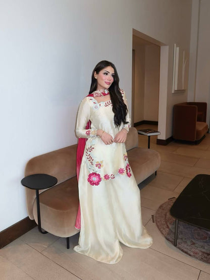 New Designer Party Wear Look Top , Sharara Plazzo and Dupatta