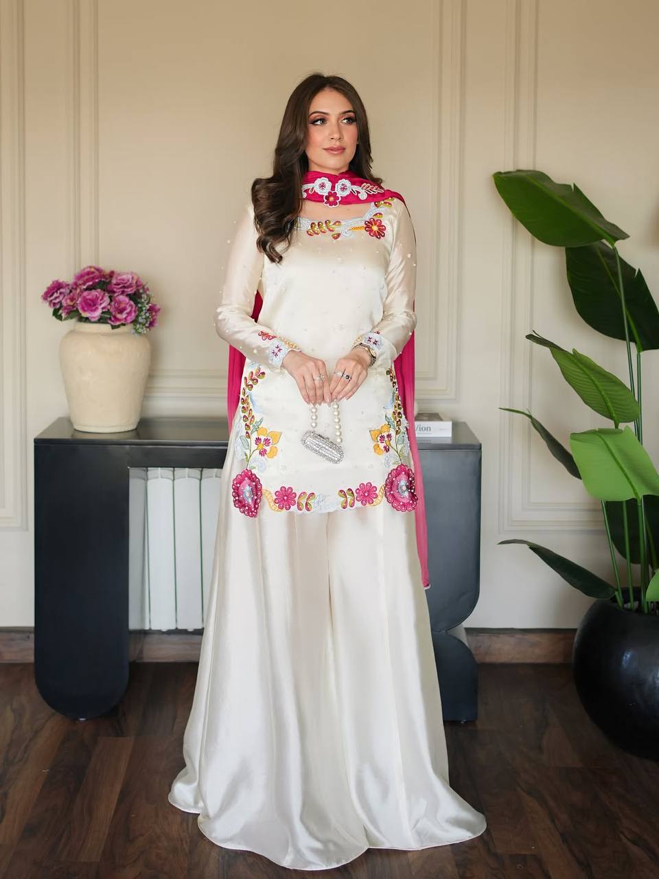 New Designer Party Wear Look Top , Sharara Plazzo and Dupatta