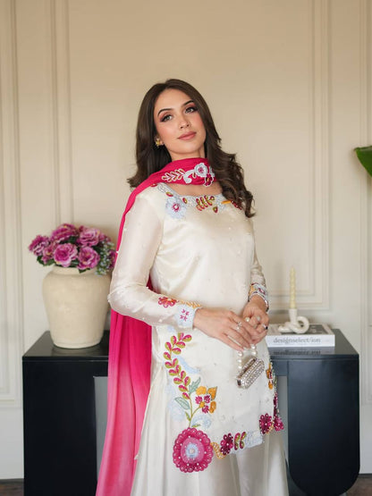 New Designer Party Wear Look Top , Sharara Plazzo and Dupatta