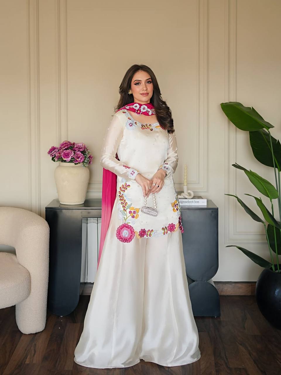 New Designer Party Wear Look Top , Sharara Plazzo and Dupatta