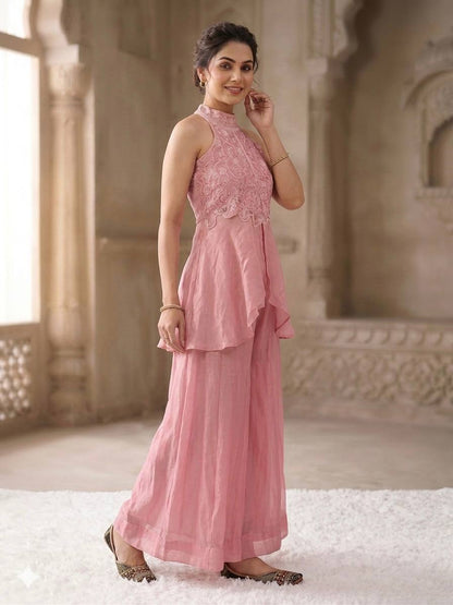 Luxury Fandy Crush Beads Work Sharara Co-Ord Set