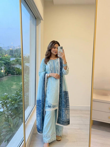 Đěsigner Party Wear Look Pur Satin Rayon Top & Farshi Palazzo With Dupatta se