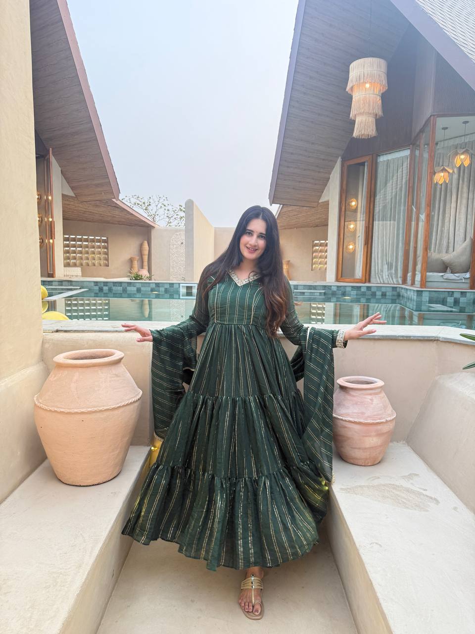 Women's Heavy Brocade Anarkali Suit Set with Dupatta | Wedding Wear, Festive Wear, Party Wear, Reception, Mehendi, Sangeet & Traditional Ethnic Outfit