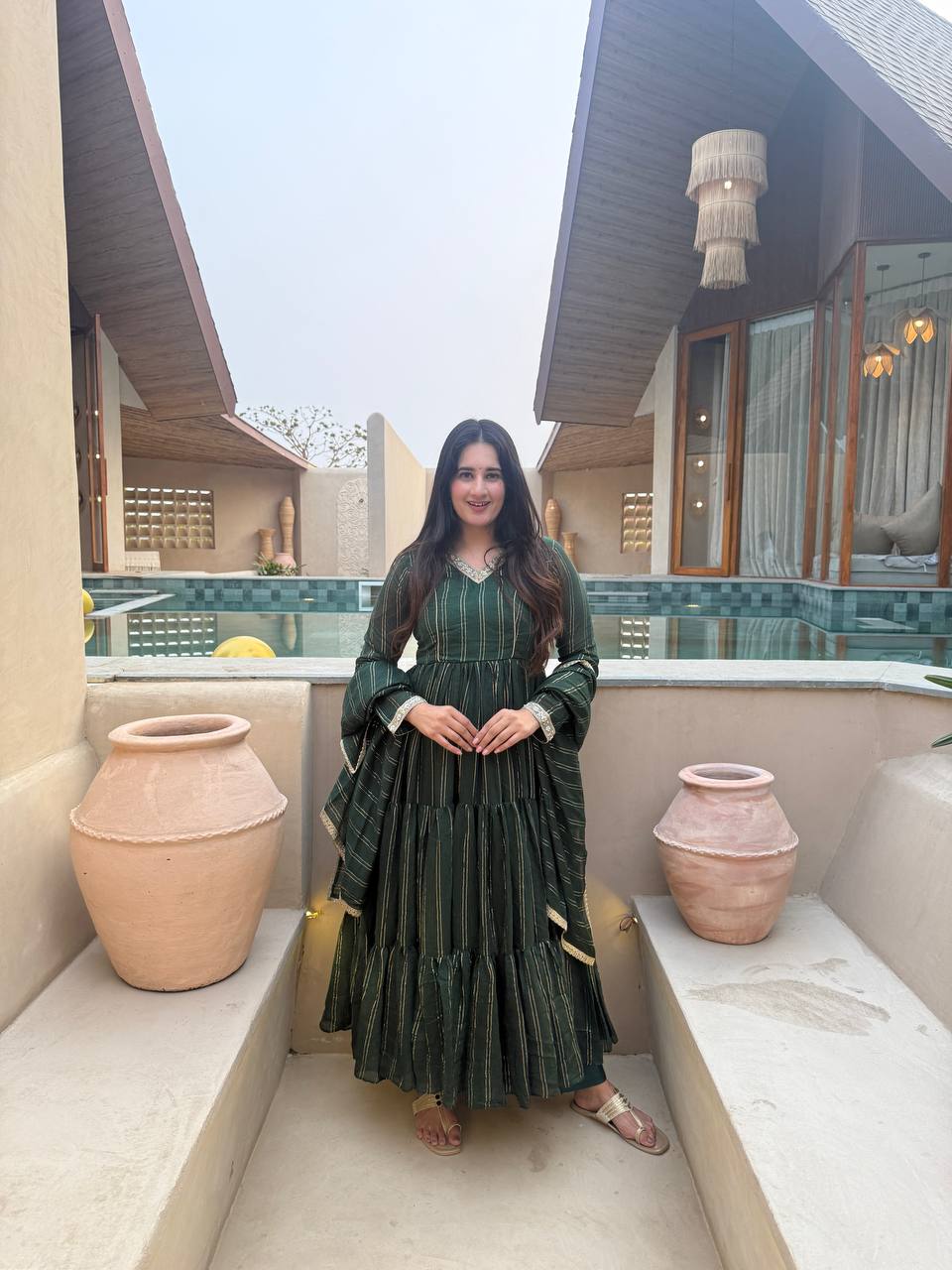 Women's Heavy Brocade Anarkali Suit Set with Dupatta | Wedding Wear, Festive Wear, Party Wear, Reception, Mehendi, Sangeet & Traditional Ethnic Outfit
