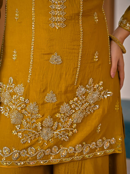 Designer Women's Heavy NC Vichitra Sharara Suit with Dupatta | Premium Ethnic Wedding & Festive Collection