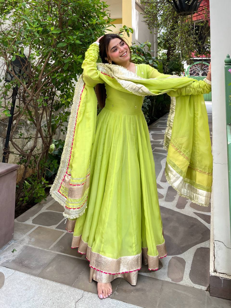 Glamorous Ethnic Embroidered Anarkali Suit for Festive Wear