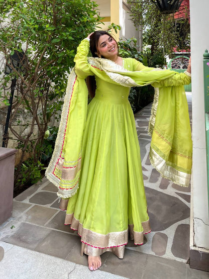 Glamorous Ethnic Embroidered Anarkali Suit for Festive Wear