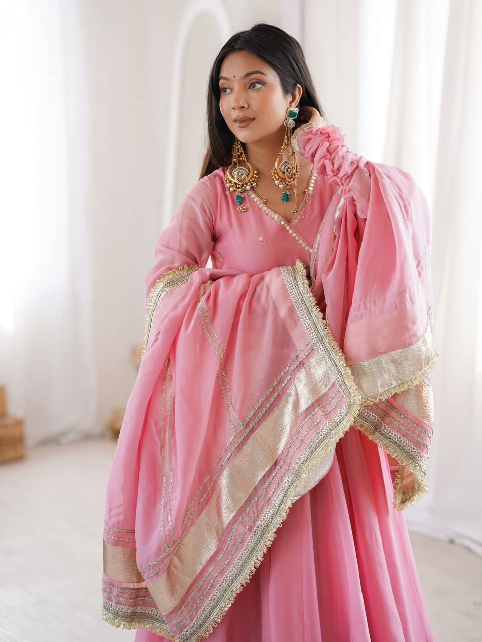 Glamorous Ethnic Embroidered Anarkali Suit for Festive Wear
