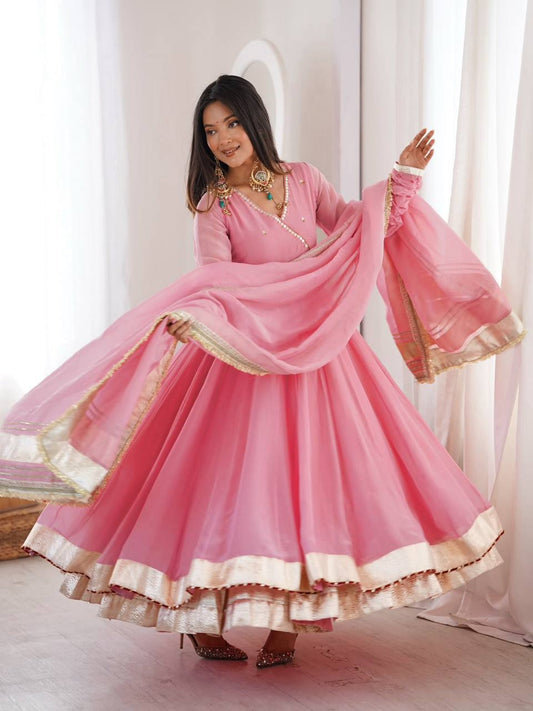 Glamorous Ethnic Embroidered Anarkali Suit for Festive Wear