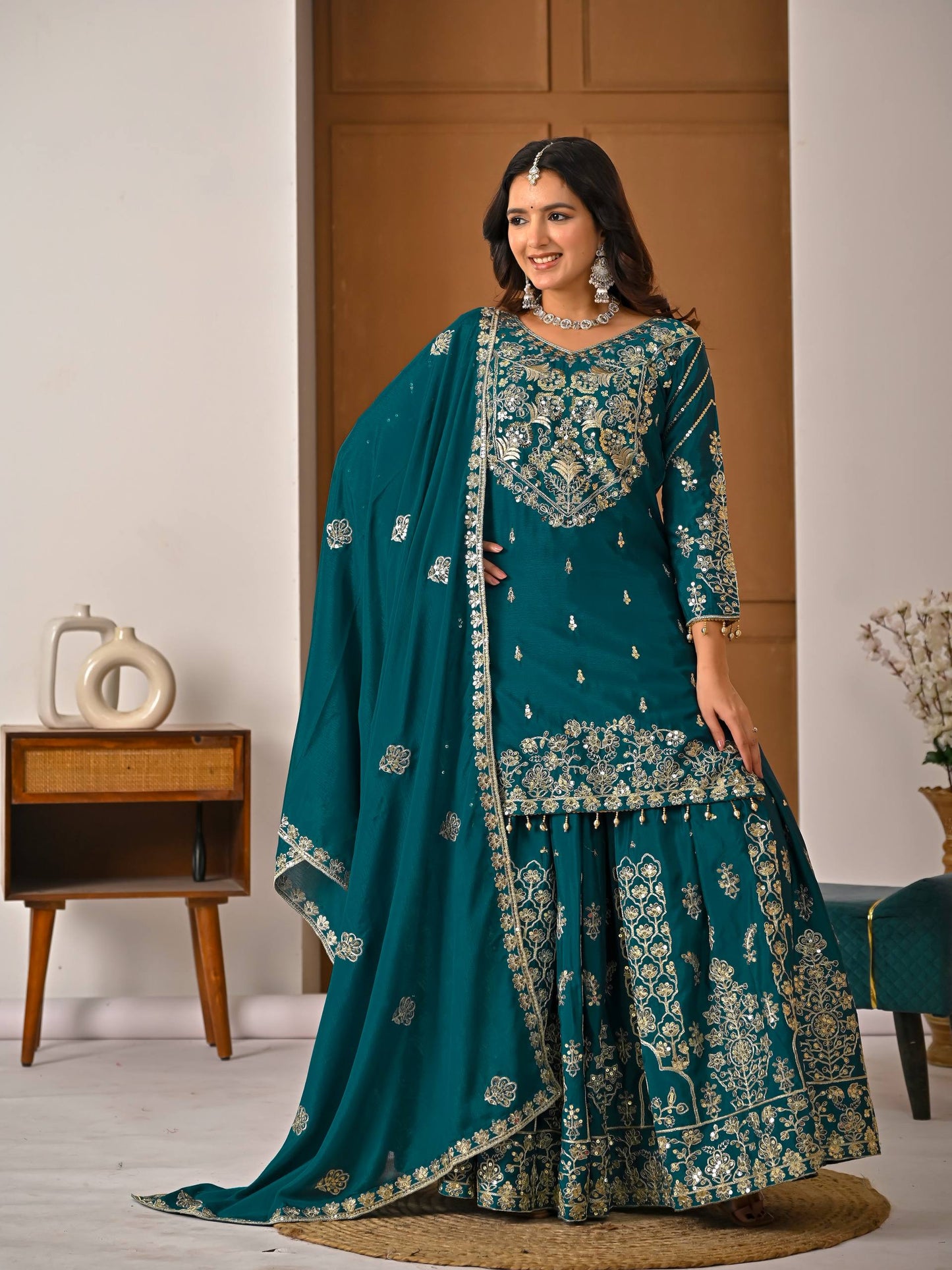 Royal Embroidered Anarkali Dress with Dupatta | Women’s Traditional Ethnic Wear
