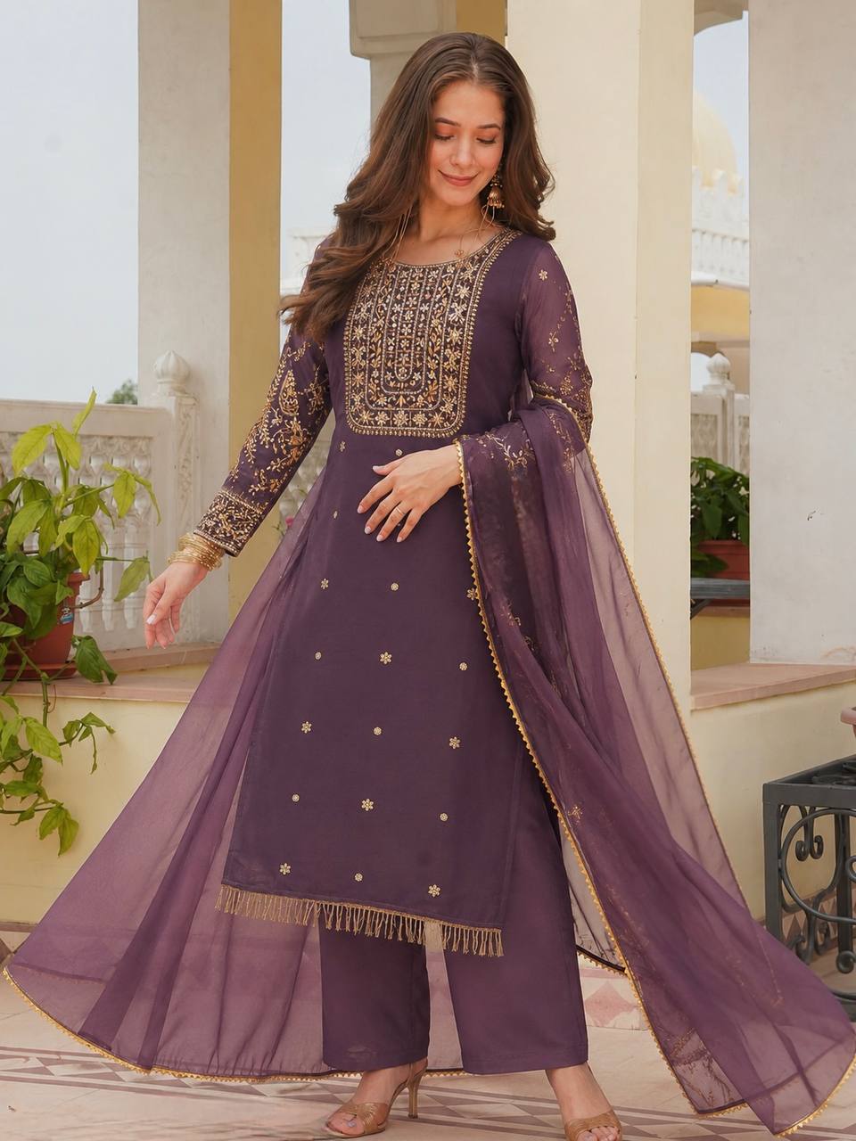 Elegant Embroidered Festive Suit Set
