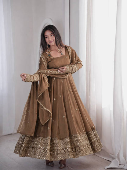 Graceful Hand-Embroidered Anarkali Co-Ord Suit Set
