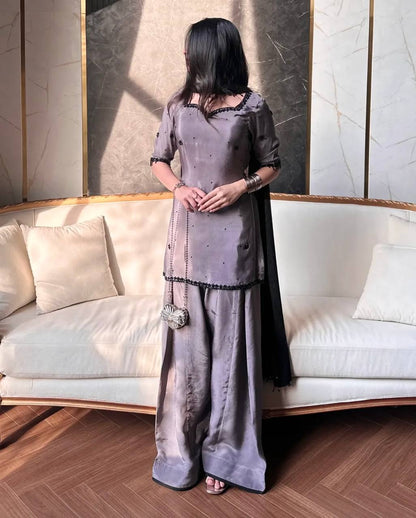 Royal Grey Elegance Suit Set
