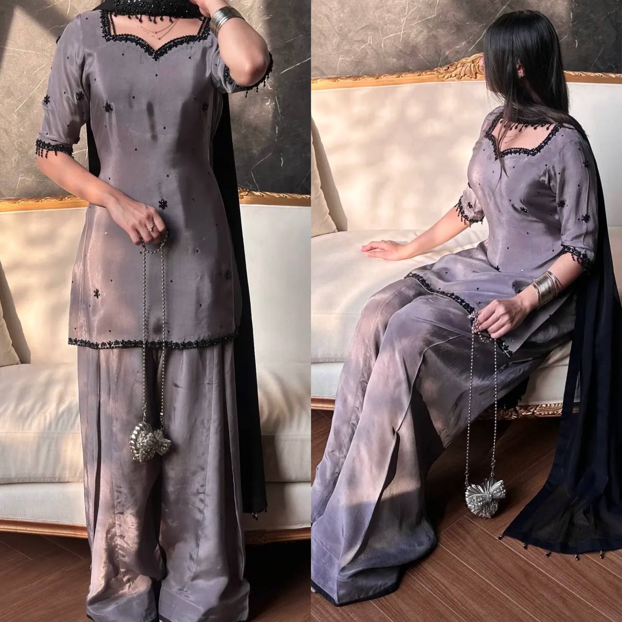 Royal Grey Elegance Suit Set