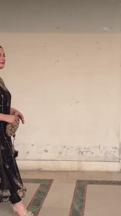 Heavy Embroidered Designer Partywear Suit Set with Dupatta for Women
