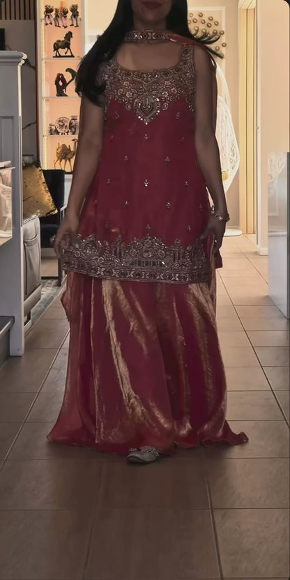 Pure Fendy Silk Beads & Sequence Embroidered Suit Set